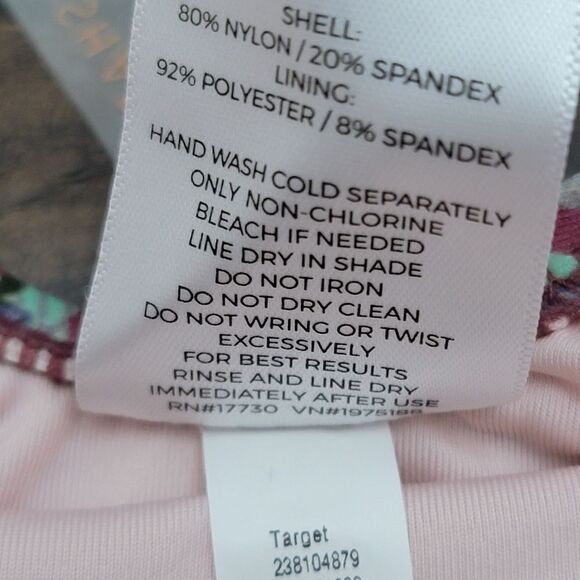 NWT Shade & Shore Lowest Covered One-Pice Swimsuit Tropic Hawaiian Floral Size M - Picture 11 of 12